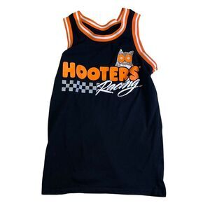 Hooters Racing Tanktop Size Small Black Orange Sleeveless Shirt